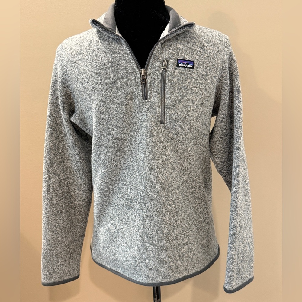 Boys PATAGONIA Better Sweater 1/4 zip pullover- stone wash. Size XXL 16/18 - Picture 2 of 7